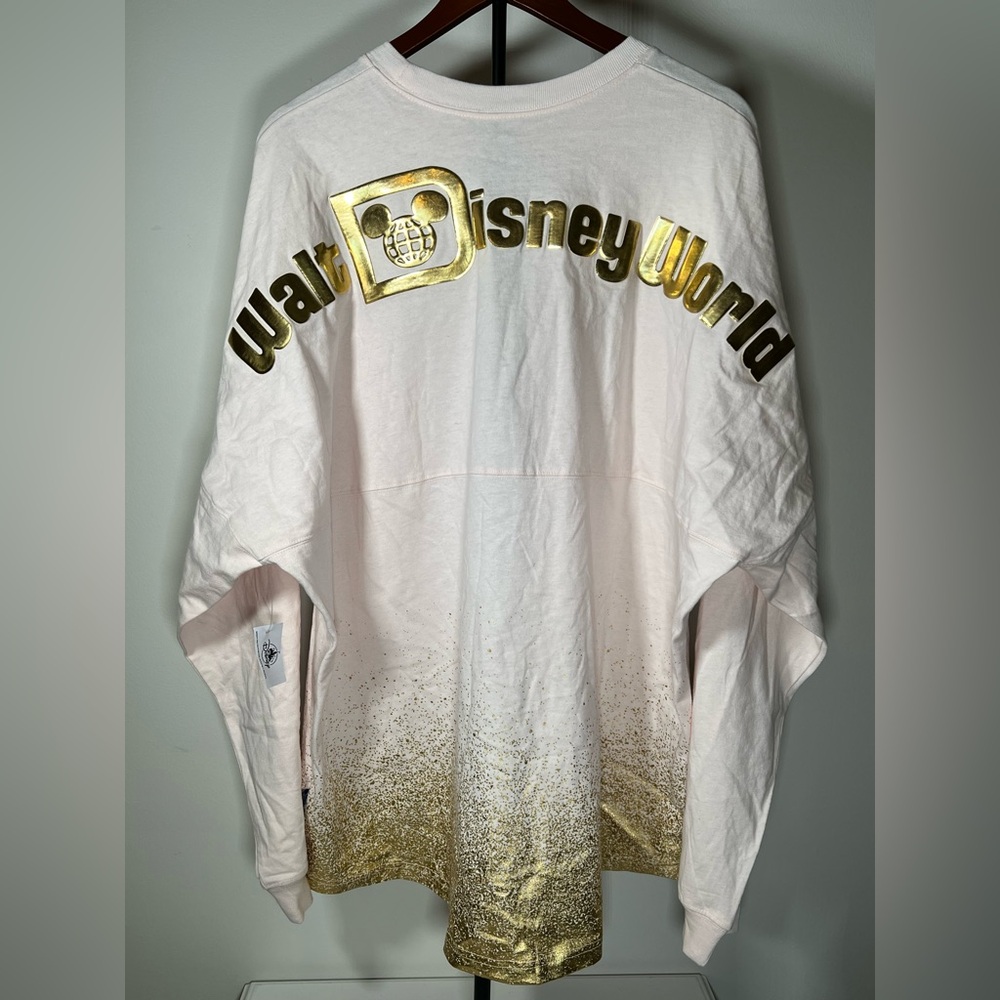 NWT 2021 Walt Disney World Parks Spirit Jersey, New Year’s Eve Pink & Gold, XXL